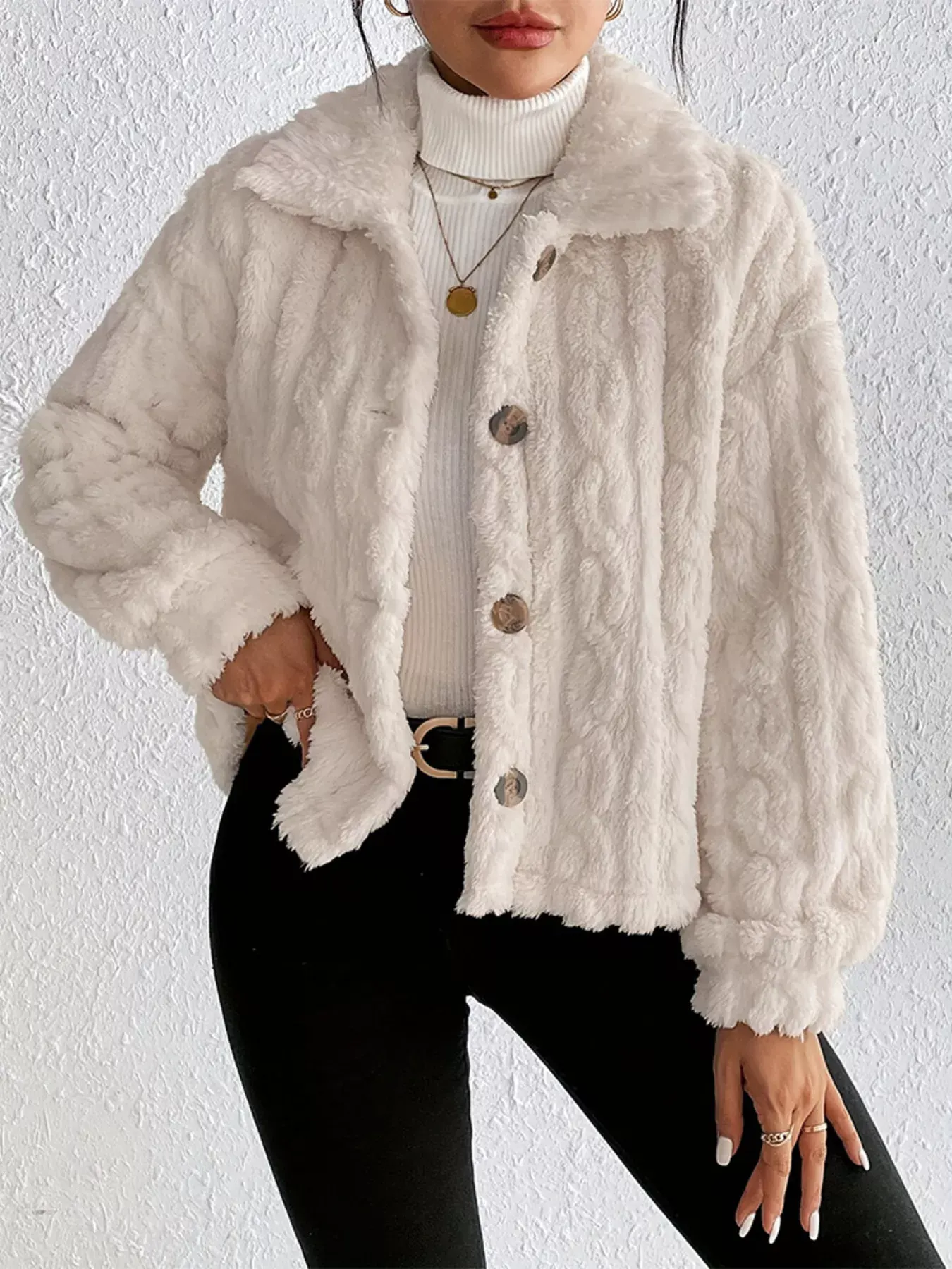 Cozy Fleece Button-Up Outerwear